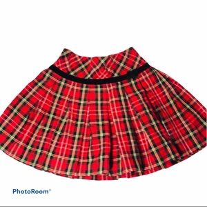 Girls Hartstrings Plaid Pleated Skirt size 4